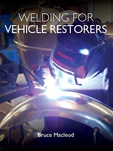 Book cover: "Welding for Vehicle Restorers" with welder wearing a helmet.