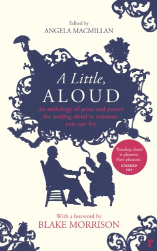 Book cover with dark blue text and silhouettes of people reading.