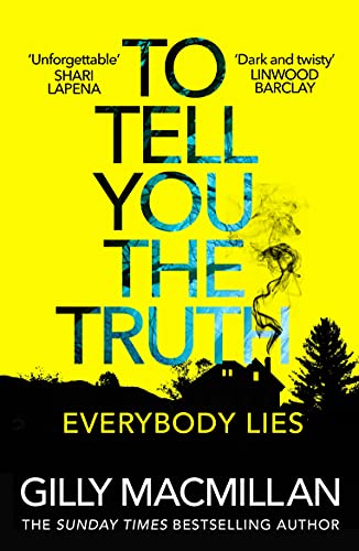Book cover: yellow background, dark silhouette of house and trees.