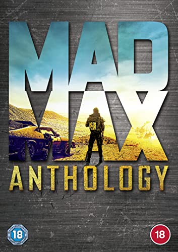 DVD cover featuring a lone figure and car in a desert, titled Mad Max Anthology.