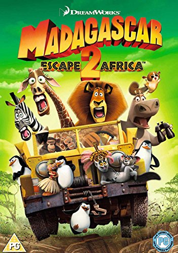 DVD cover for "Madagascar: Escape 2 Africa" featuring animated animal characters.