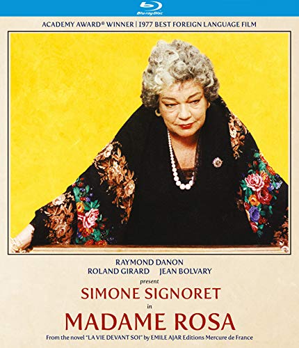 Madame Rosa" Blu-ray cover featuring Simone Signoret in a floral shawl.