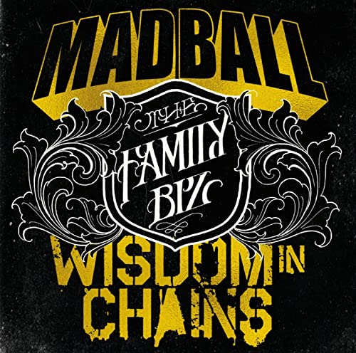 Black album cover with yellow and white text: "Madball" and "Wisdom in Chains".