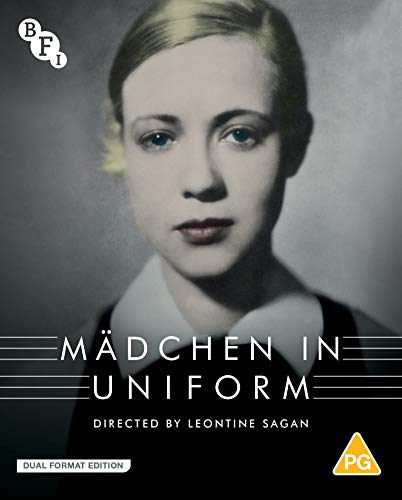 Close-up of a young woman in a school uniform, film cover.