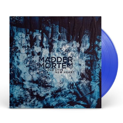 Blue vinyl record with textured, dark blue album cover featuring band name.