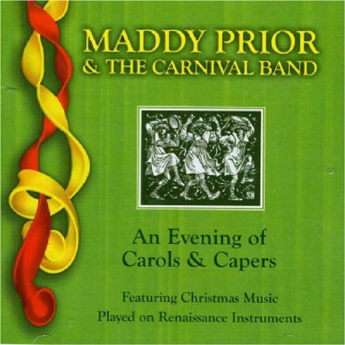 "Green CD cover with red and gold ribbon and black and white medieval image."