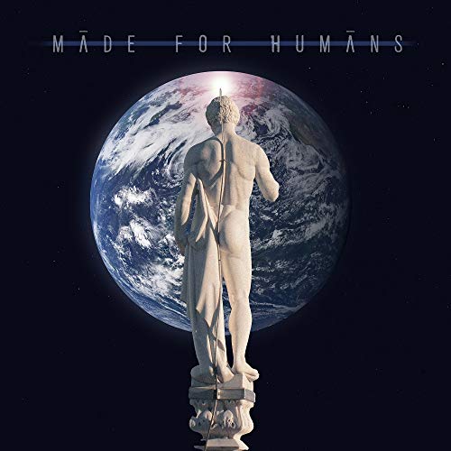 Album cover featuring a statue of a man with Earth in the background.