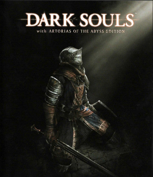 Dark Souls DVD cover featuring a knight in dark, weathered armor.