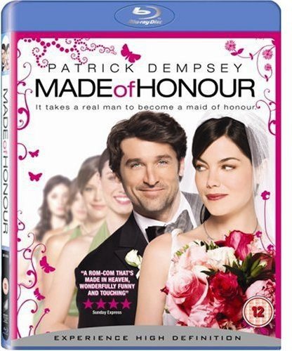 Blu-ray cover for Made of Honour featuring Patrick Dempsey and Michelle Monaghan.