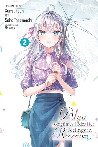 Manga cover featuring a young woman with long silver hair holding an umbrella.