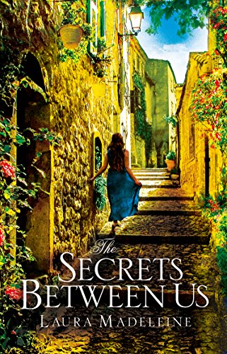 Book cover: woman walking away in a sunlit Italian village.