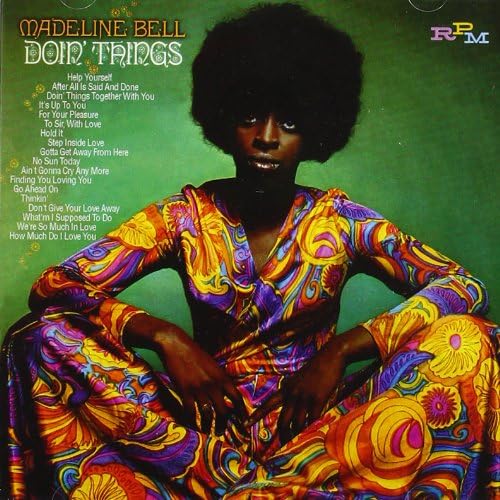 Album cover for Madeline Bell’s “Doin’ Things” featuring a portrait of the artist.