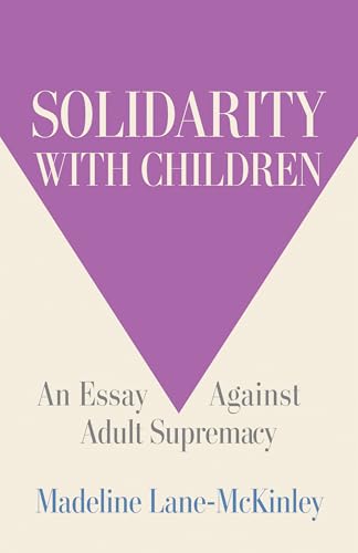 Book cover with a purple downward-pointing triangle on a cream background, featuring white text.