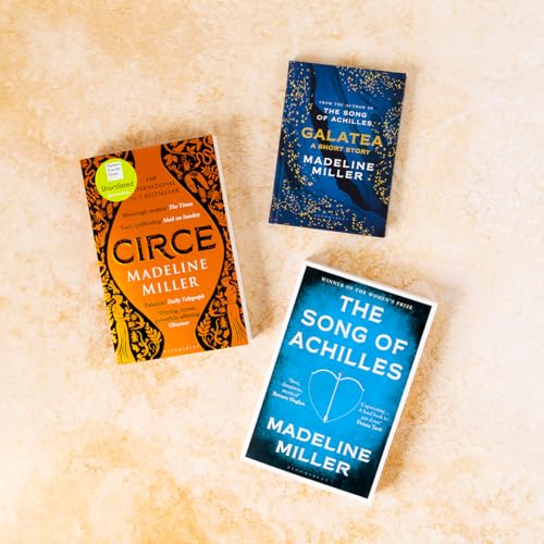 Three books by Madeline Miller: Circe, Galatea, and The Song of Achilles.