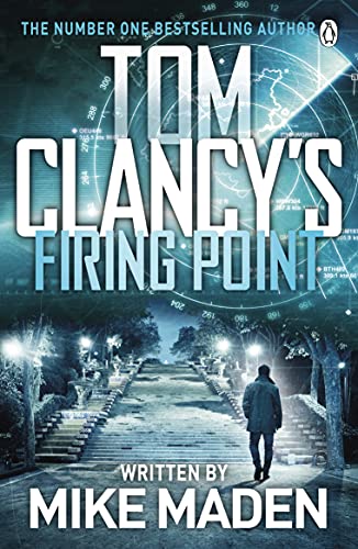 Book cover: "Tom Clancy’s Firing Point" with a man walking away on steps.