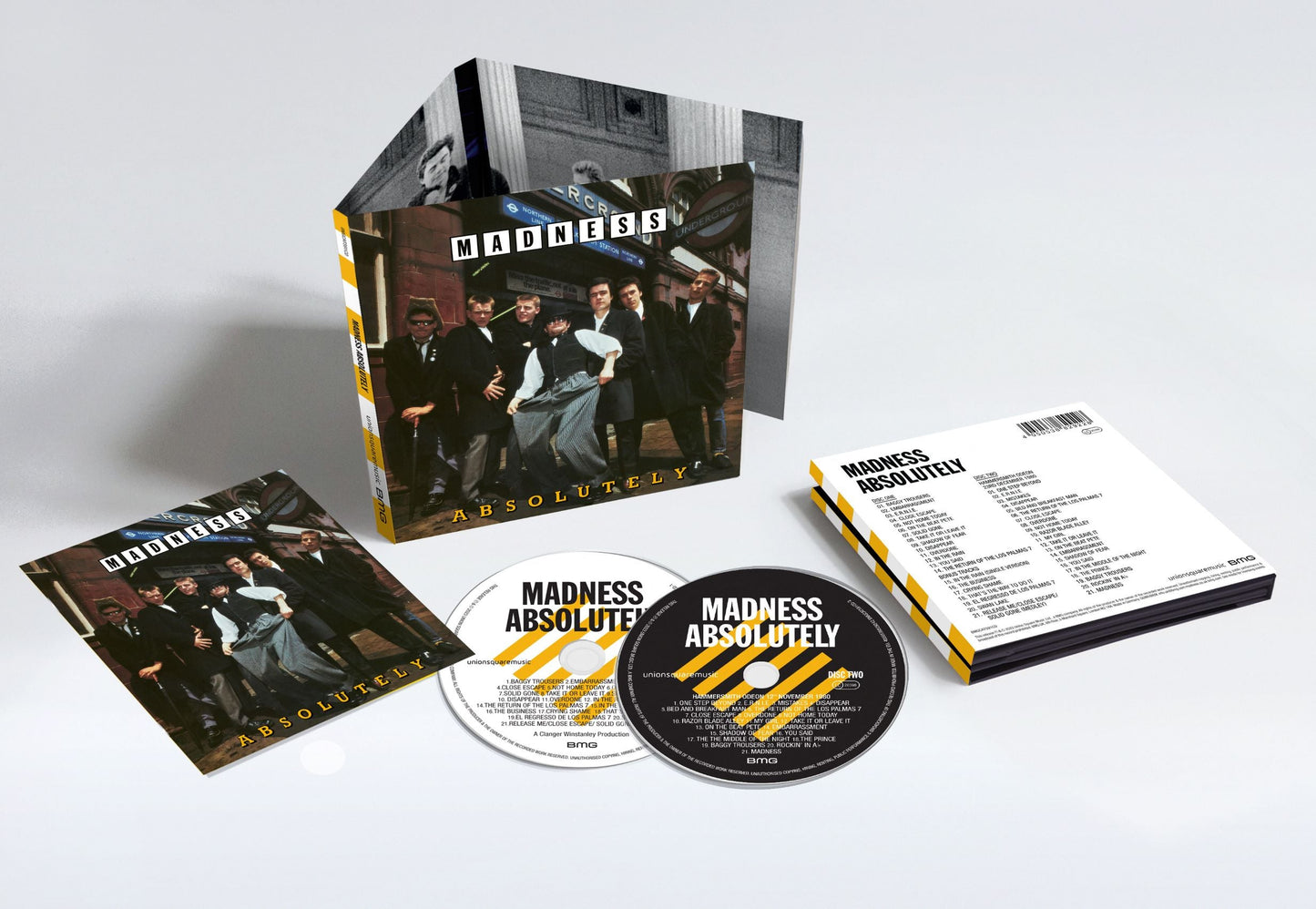 "CD case and discs for Madness - Absolutely Expanded Edition, with booklet and packaging."