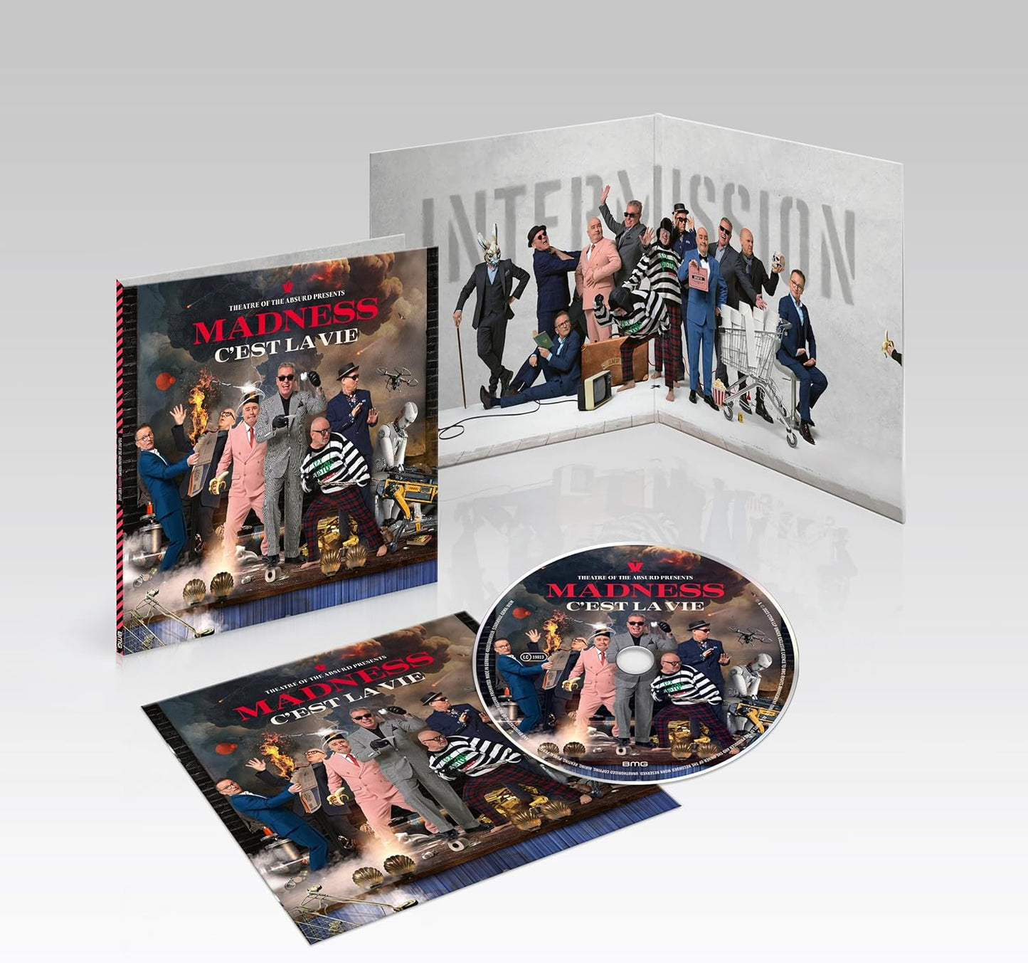 “Cest La Vie” CD by Madness, featuring band members in a theatrical scene.