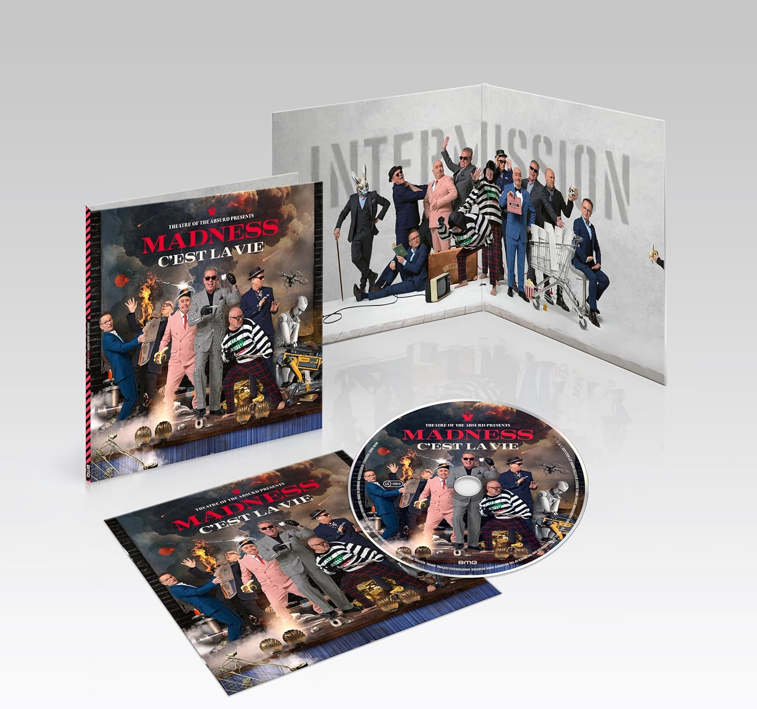 “Cest La Vie” CD by Madness, featuring band members in a theatrical scene.