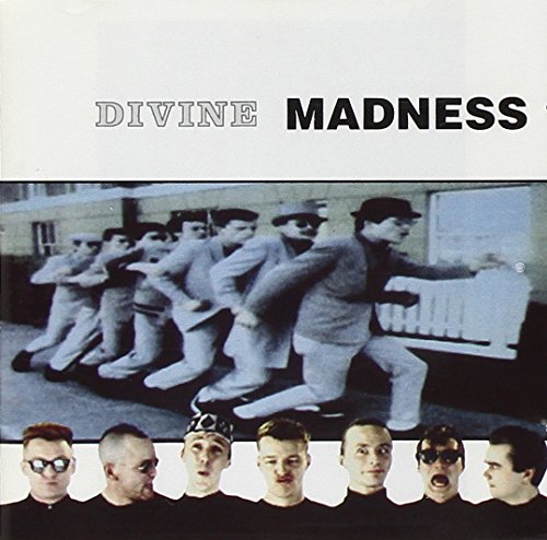 CD cover for Madness’ “Divine Madness” featuring band members in suits.
