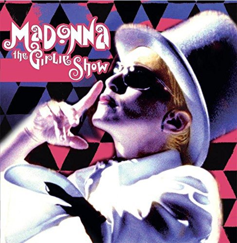 Madonna album cover for “The Girlie Show” featuring a stylized portrait.