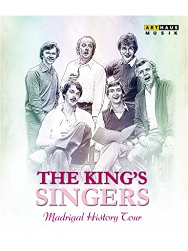 "Madrigal History Tour" Blu-ray cover featuring a faded black-and-white image of six men.
