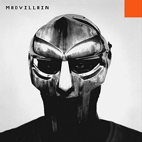 Madvillainy album cover featuring MF DOOM in a metallic mask.