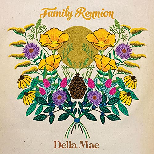 CD cover for Maedella’s “Family Reunion” featuring floral embroidery design.