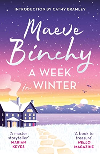 Book cover for A Week in Winter showing a snowy house at twilight.