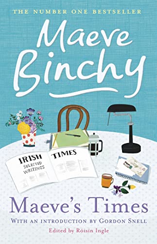 Book cover for “Maeve’s Times” by Maeve Binchy with desk objects.