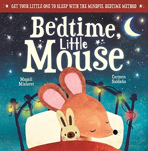 Book cover: "Bedtime, Little Mouse" with a sleeping mouse illustration.
