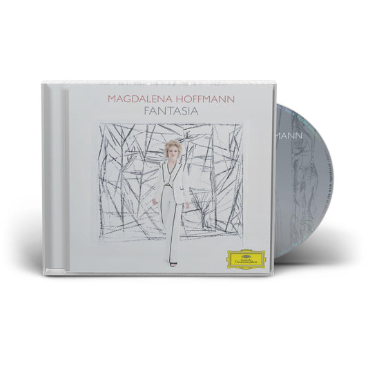 CD case for Magdalena Hoffmann’s “Fantasia” featuring a portrait and abstract lines.