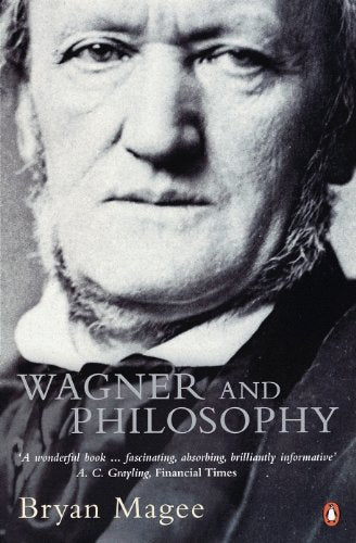 Book cover: black and white portrait of Richard Wagner, title "Wagner and Philosophy".
