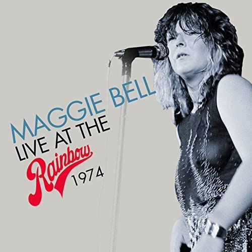 Maggie Bell singing into a microphone on stage, with album title text overlaid.