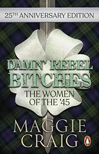 Book cover: “Damn Rebel Bitches” with a thistle and tartan background.