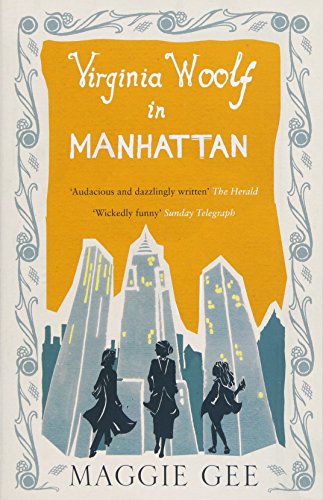 Book cover: "Virginia Woolf in Manhattan" with illustrated figures and skyline.