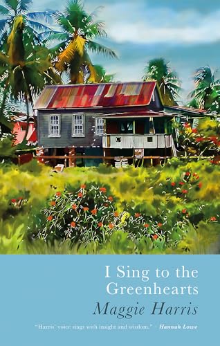 Painted book cover featuring a Caribbean house amidst lush, colorful foliage.