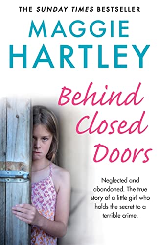 Book cover: young girl peering from behind a weathered wooden door.