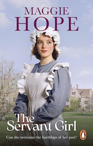 Book cover: woman in historical maid’s uniform, manor house background.