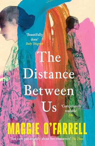 Book cover featuring two women in floral dresses against abstract blue, orange, and pink.
