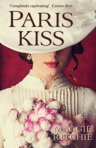 Book cover: woman in hat and lace, holding pink flowers.
