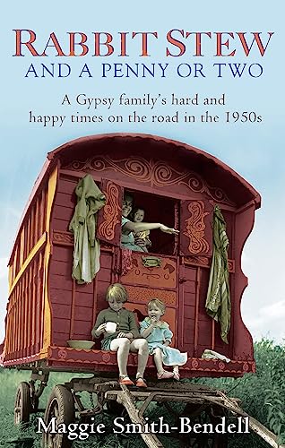 Book cover showing a family sitting in and on a traditional red gypsy wagon.