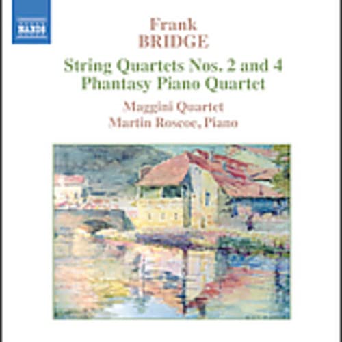 CD cover for Frank Bridge string quartets featuring a village painting.