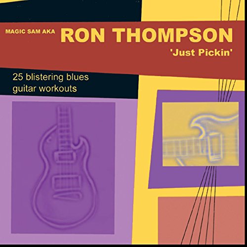 CD cover for "Just Pickin'" by Ron Thompson, featuring a purple guitar.