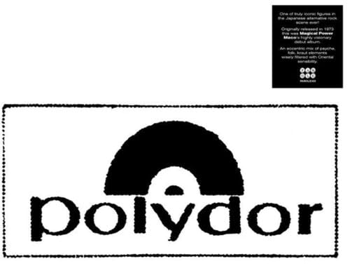 Black and white vinyl record with "Polydor" label and abstract design.