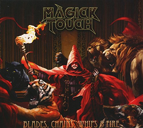 CD cover: hooded figure with wild animals, flames, and chains.