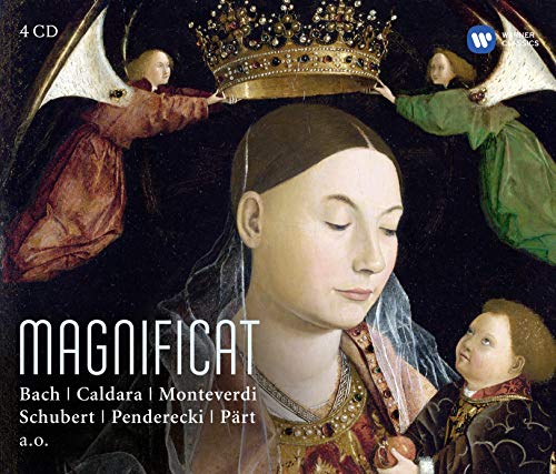 "CD cover featuring a Renaissance-style painting of the Virgin Mary and child."