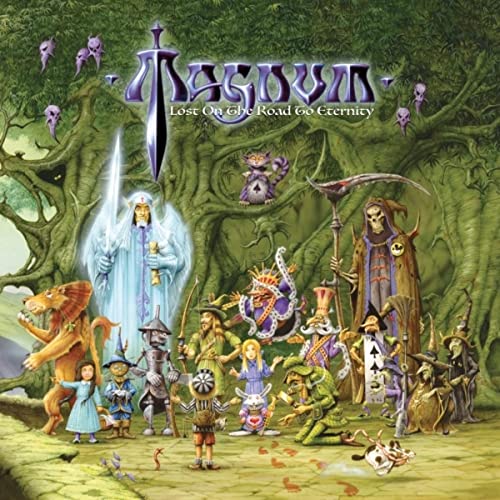 Album cover: "Magnum - Lost On The Road To Eternity" with fantasy figures.