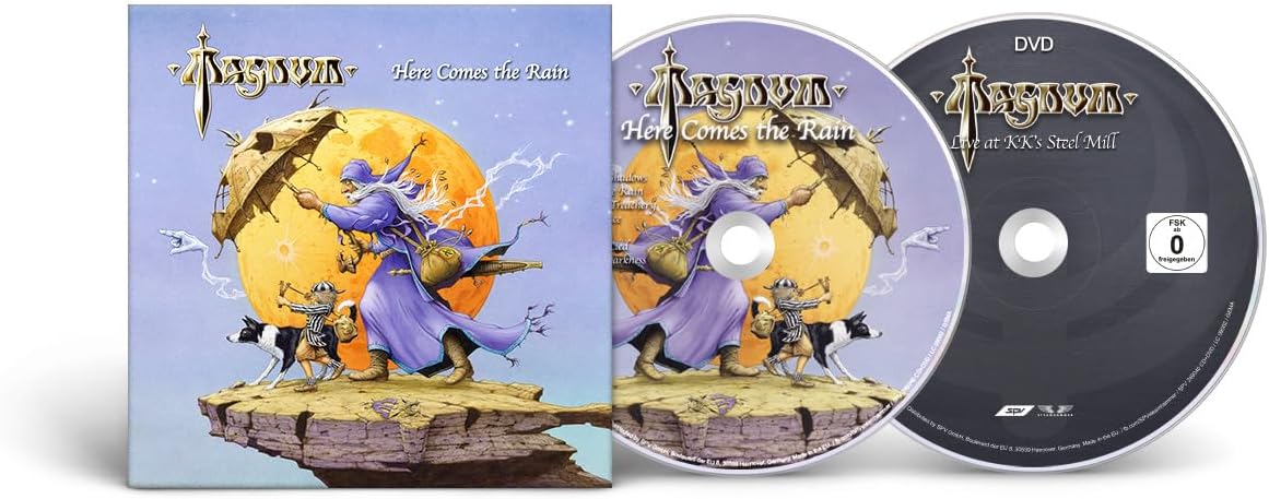 Magnum “Here Comes The Rain” CD and DVD set with fantasy artwork.