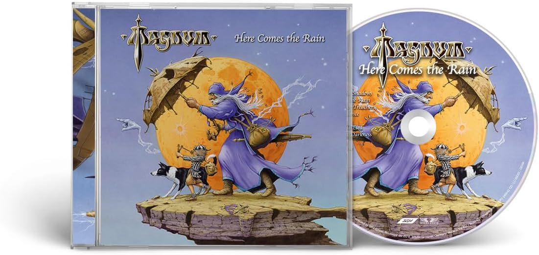 Magnum "Here Comes The Rain" CD case with fantasy illustration.