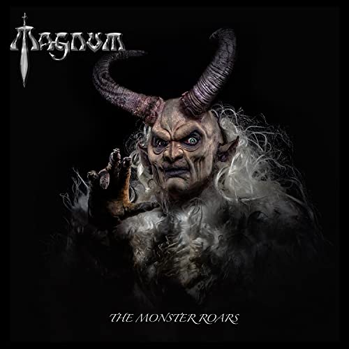 Album cover featuring a horned, hairy monster with a hand raised against black background.